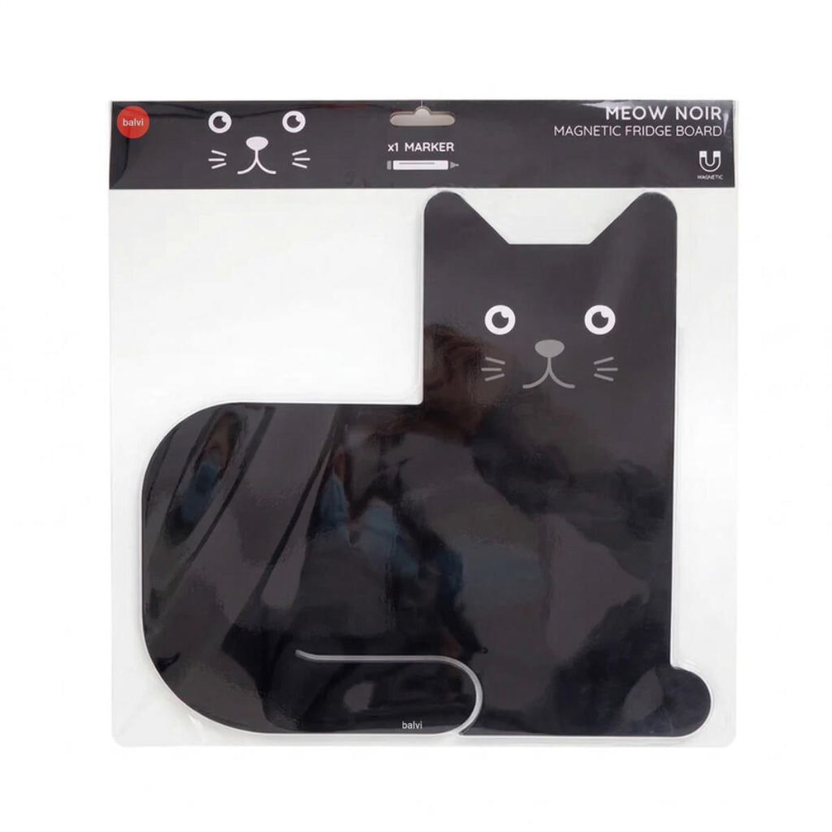 Magnettafel für Kühlschrank Meow - schwarz Balvi
