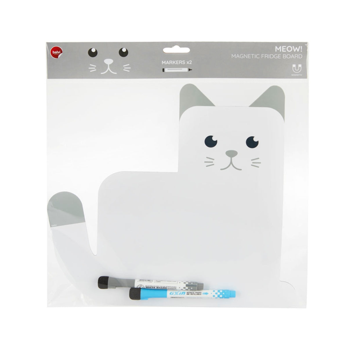 Magnettafel für Kühlschrank Meow - weiss Balvi