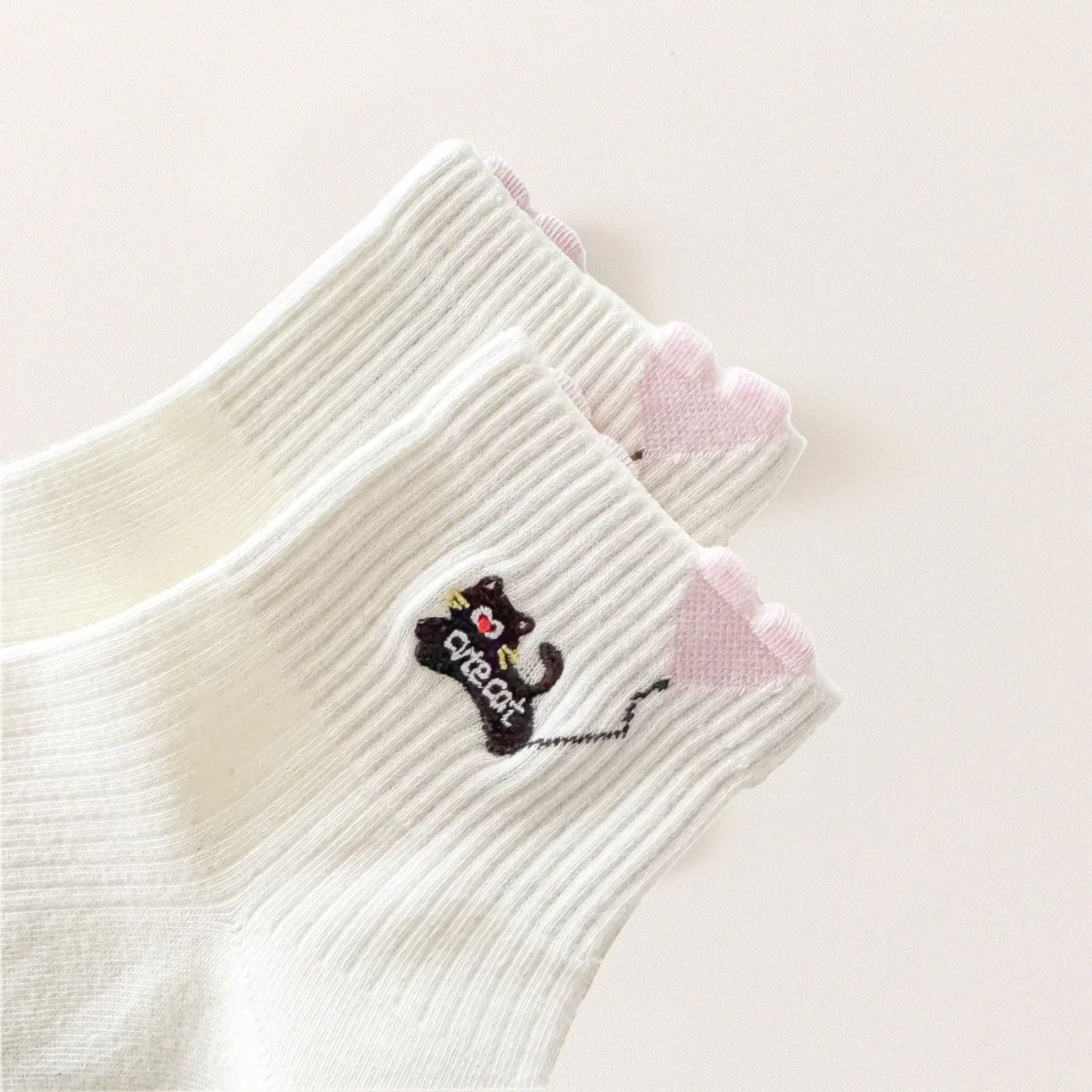 3er-Set Socken - Katze mit Herzballon