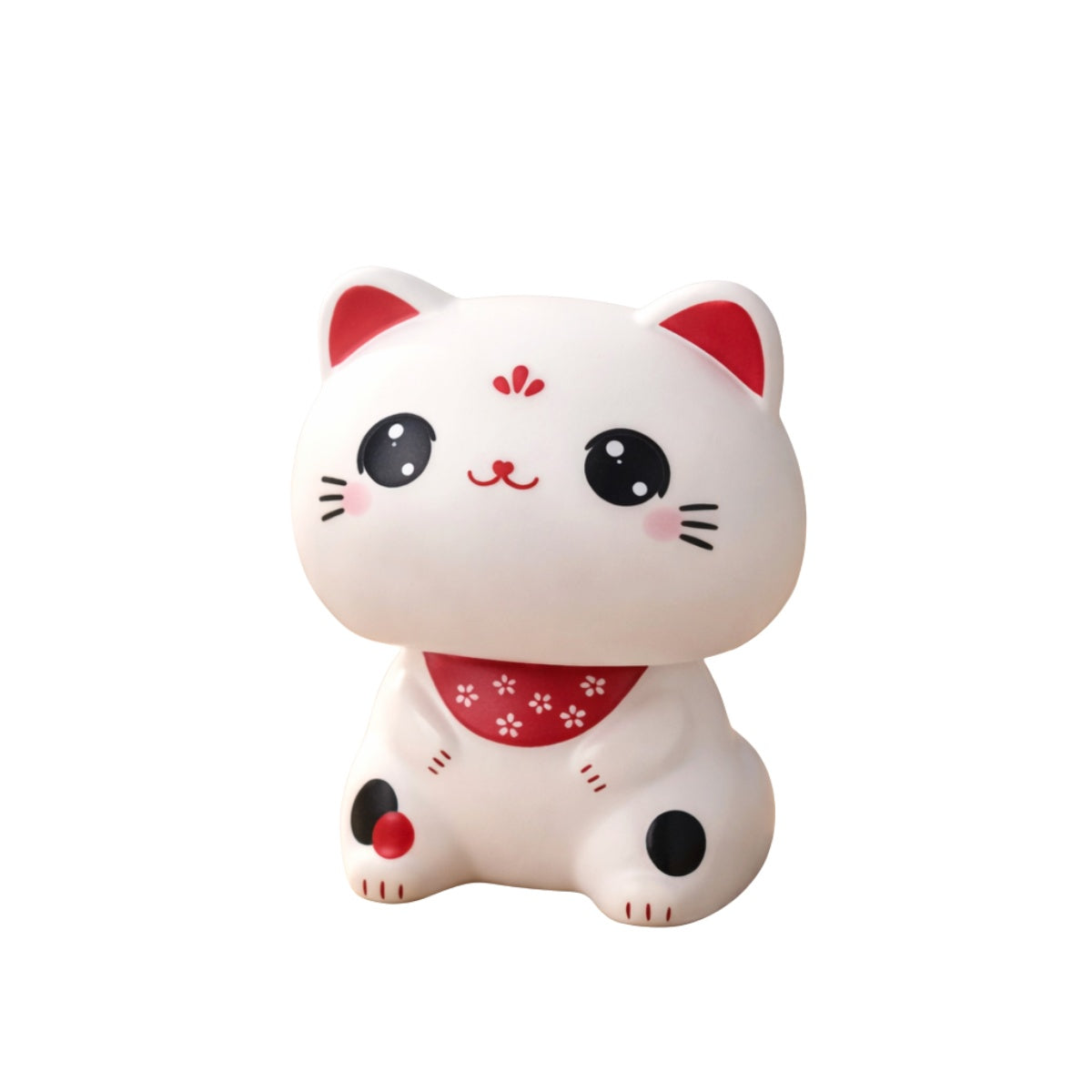 weiße Wackelkopf Katze - Lucky Cat