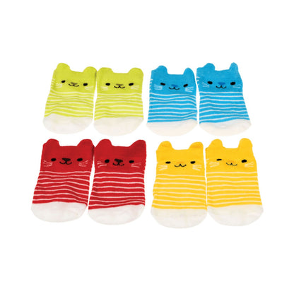 bunte Babysocken 4 Paar - Kitten