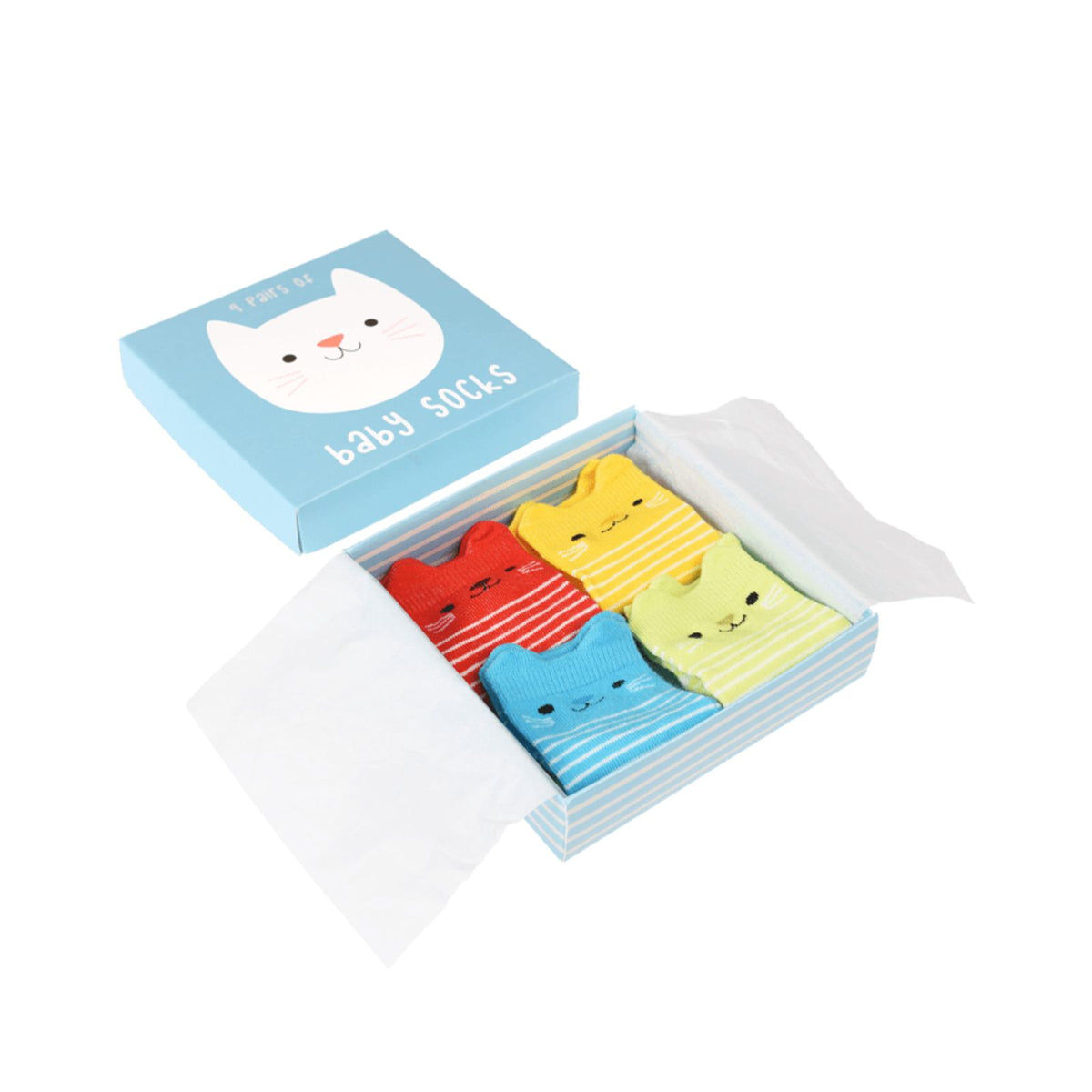 bunte Babysocken 4 Paar - Kitten
