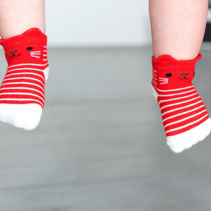 bunte Babysocken 4 Paar - Kitten