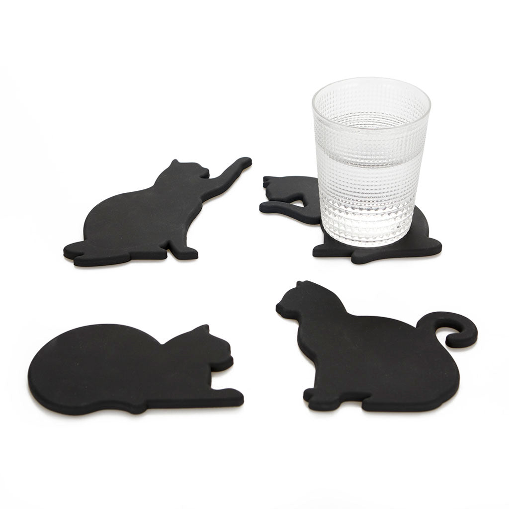 magnetische Untersetzer schwarze Katzen - 4 Stück Balvi