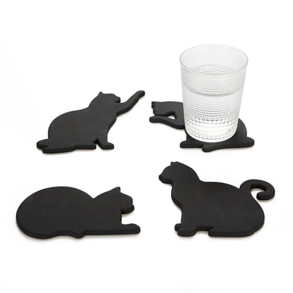 magnetische Untersetzer schwarze Katzen - 4 Stück Balvi