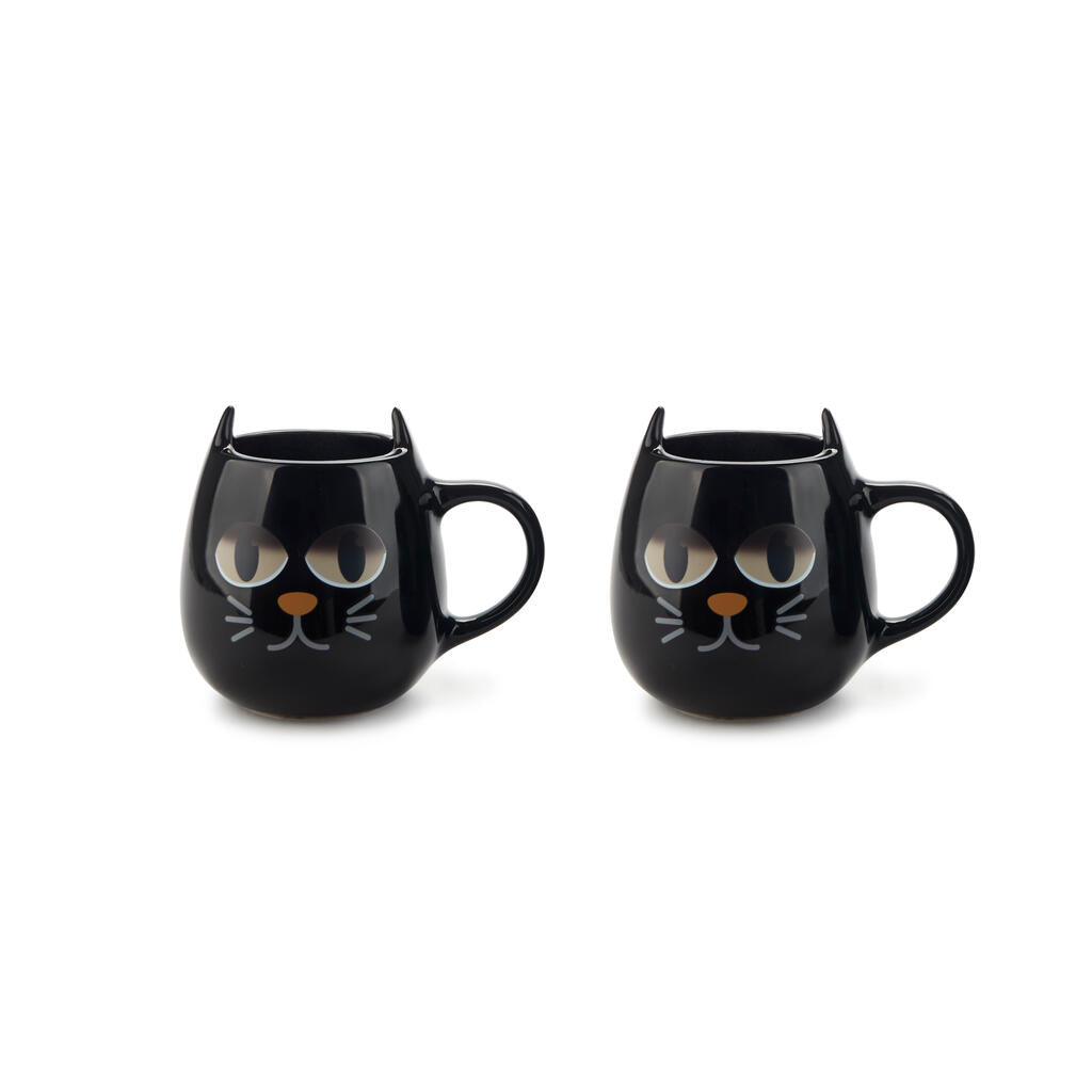 2er Set Farbwechseltassen mit Katzenohren Balvi