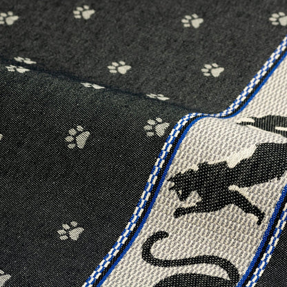 Geschirrtuch mit Katzenmotiv Schwarz - 65x65 cm Geschirrtuch