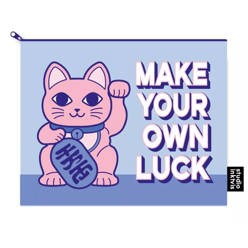 Kosmetik-, Federtasche Maneki Neko - Make you own luck Studio Inktvis