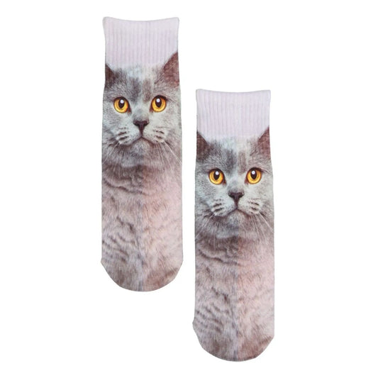 bedruckte Socken mit Katze - Britisch Kurzhaar