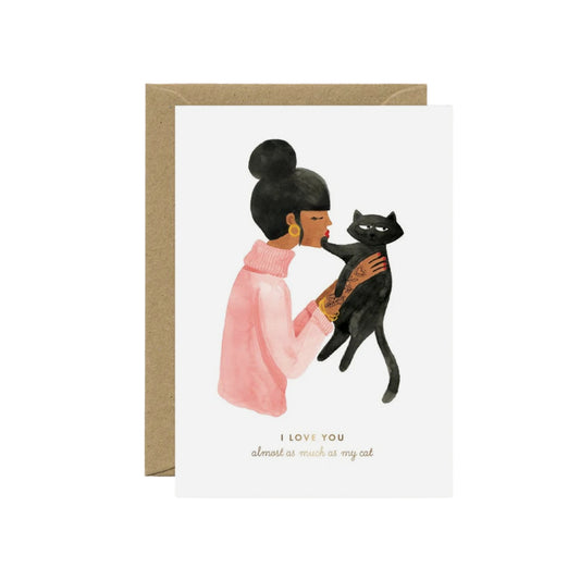 Grußkarte mit Umschlag - I Love You Cat All the ways to say