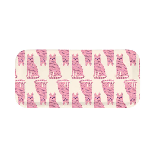 Kaffeetablett mit pinken Katzen All the ways to say