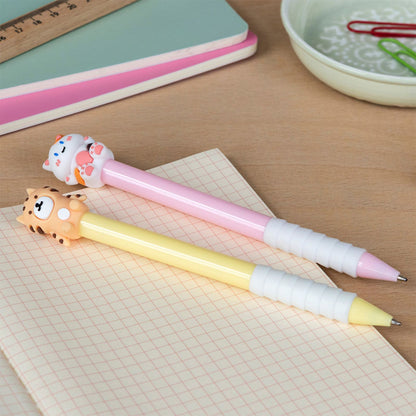 pinker Kugelschreiber mit Katzenfigur