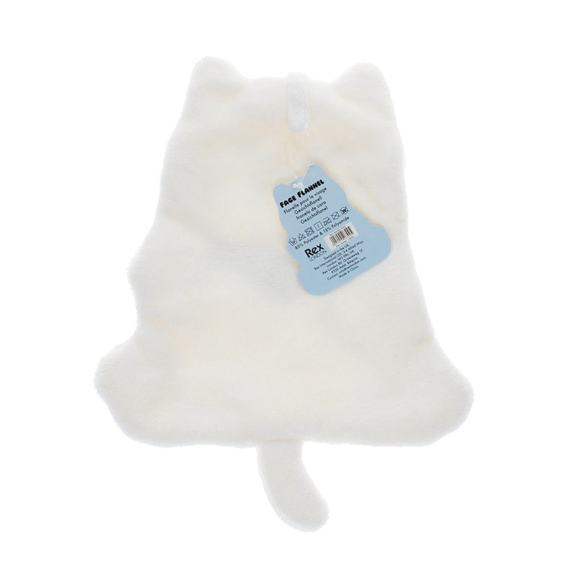 weißer Waschlappen - Winkekatze
