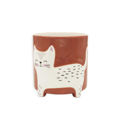Blumentopf mit Katze Winkee