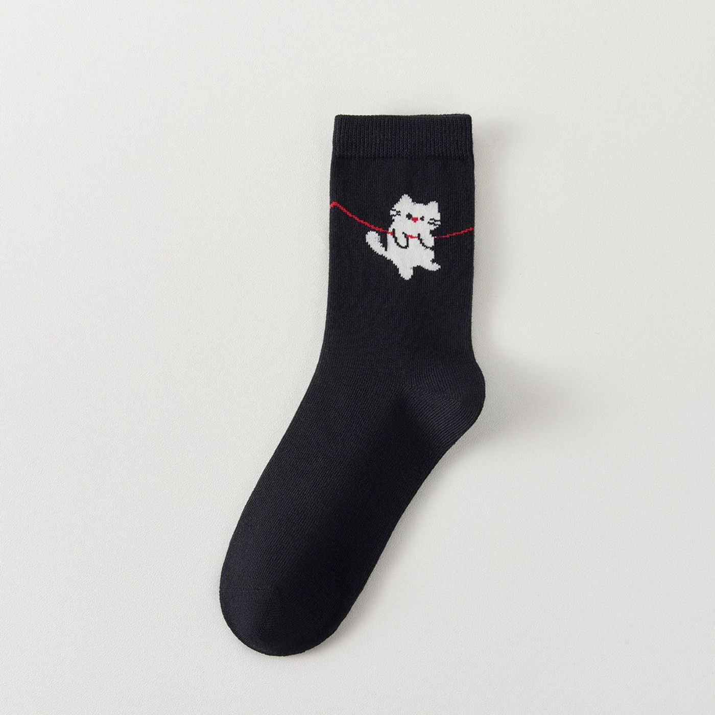 3er-Set Katzensocken mit verspieltem Katzendesign