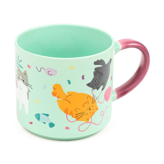 Tasse mit spielende Katzen - 470 ml Porzellanbecher Tasse