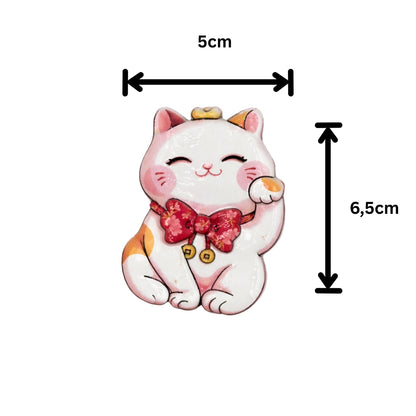 Magnet Lucky Cat - mit Schleife