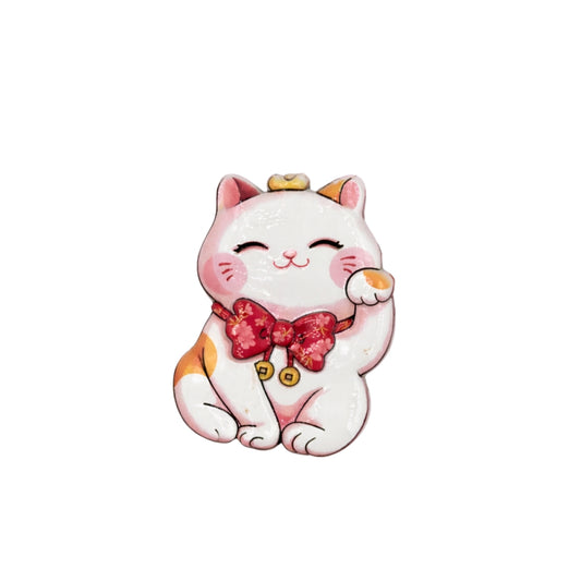 Magnet Lucky Cat - mit Schleife