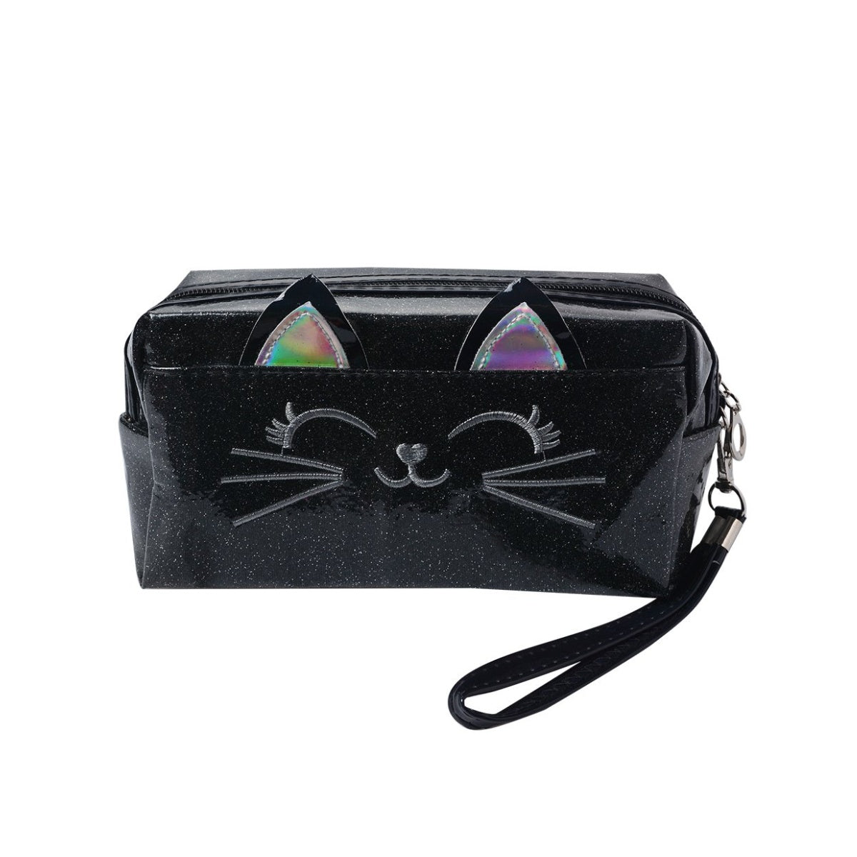 kleine Tasche mit Katzengesicht Kosmetiktasche