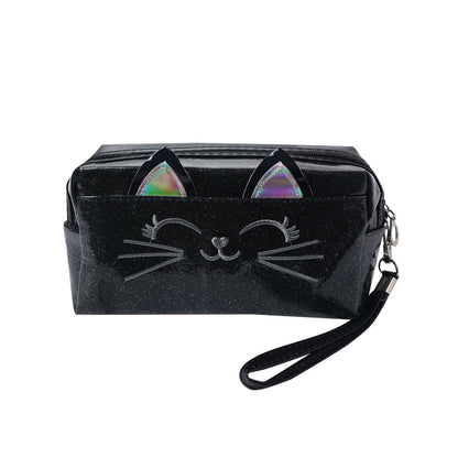kleine Tasche mit Katzengesicht Kosmetiktasche