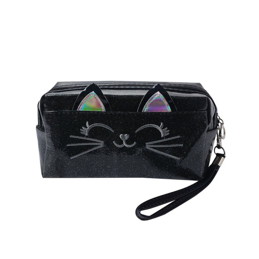 kleine Tasche mit Katzengesicht Kosmetiktasche