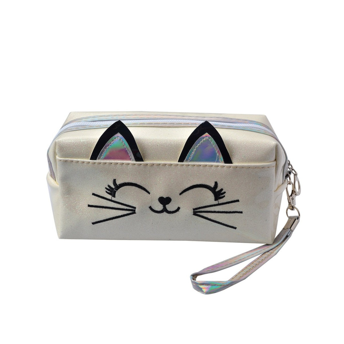 kleine Tasche mit Katzengesicht Kosmetiktasche