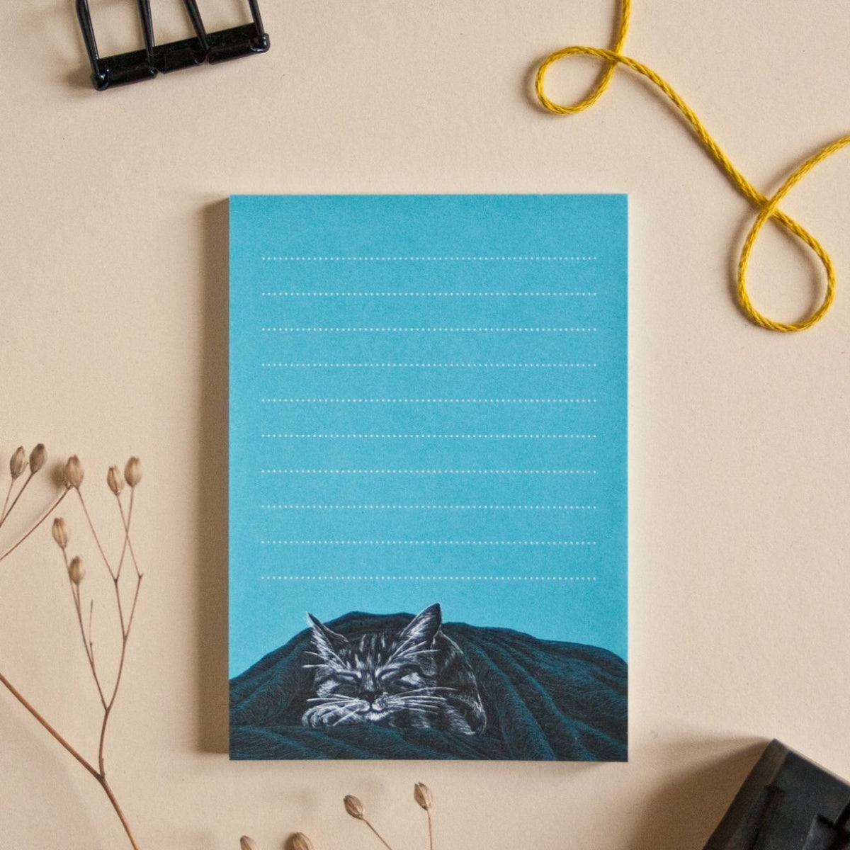 Kleiner Notizblock Katze A7 - 50 Blatt Notizblock