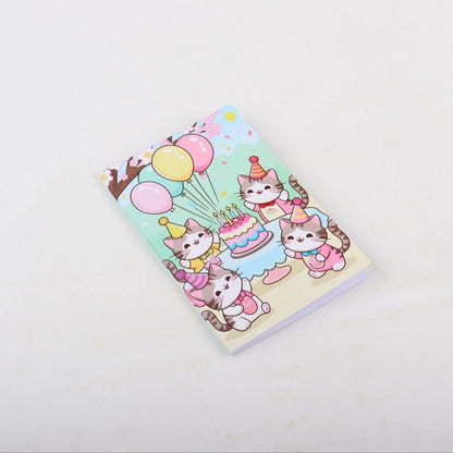 Notizheft Katzengeburtstag - Kawaii Design Notizheft
