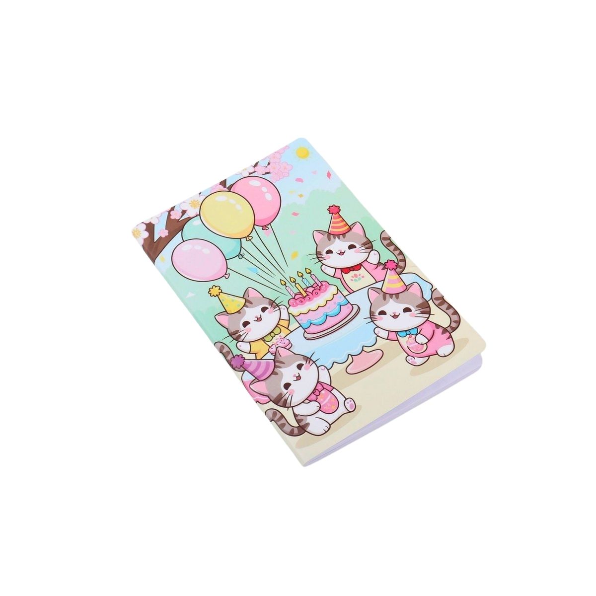 Notizheft Katzengeburtstag - Kawaii Design Notizheft