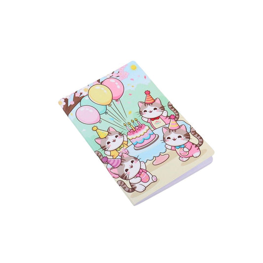 Notizheft Katzengeburtstag - Kawaii Design Notizheft