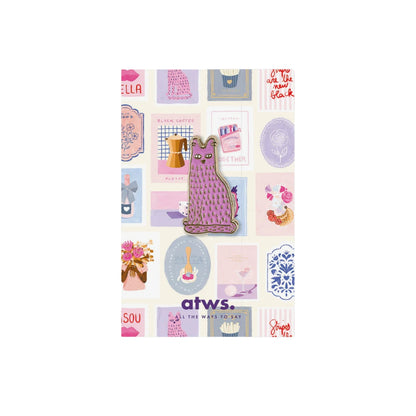 Ansteckpin pinke Katze - Holly All the ways to say