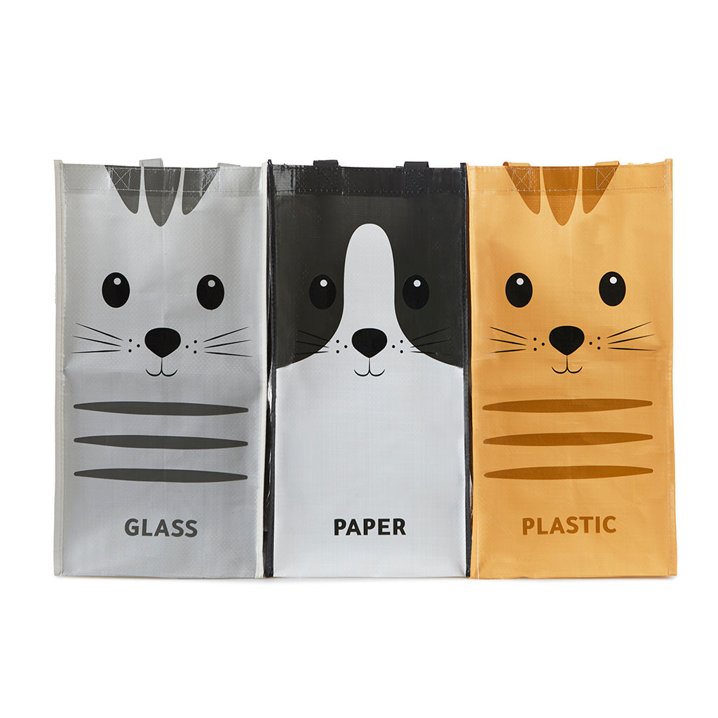 Recycling Taschen Set - drei Katzen Balvi