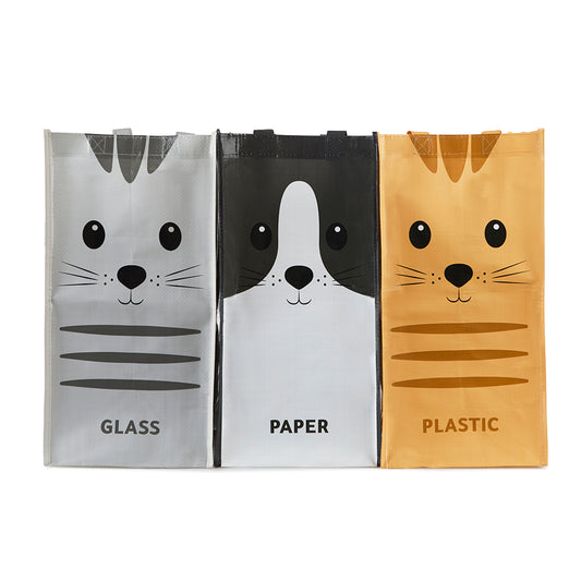Recycling Taschen Set - drei Katzen Balvi