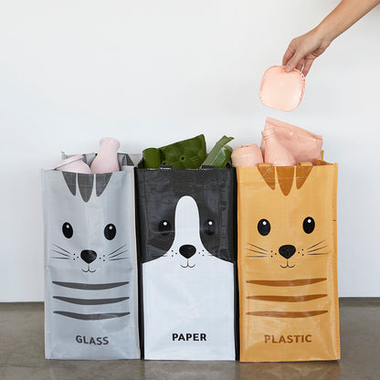 Recycling Taschen Set - drei Katzen Balvi