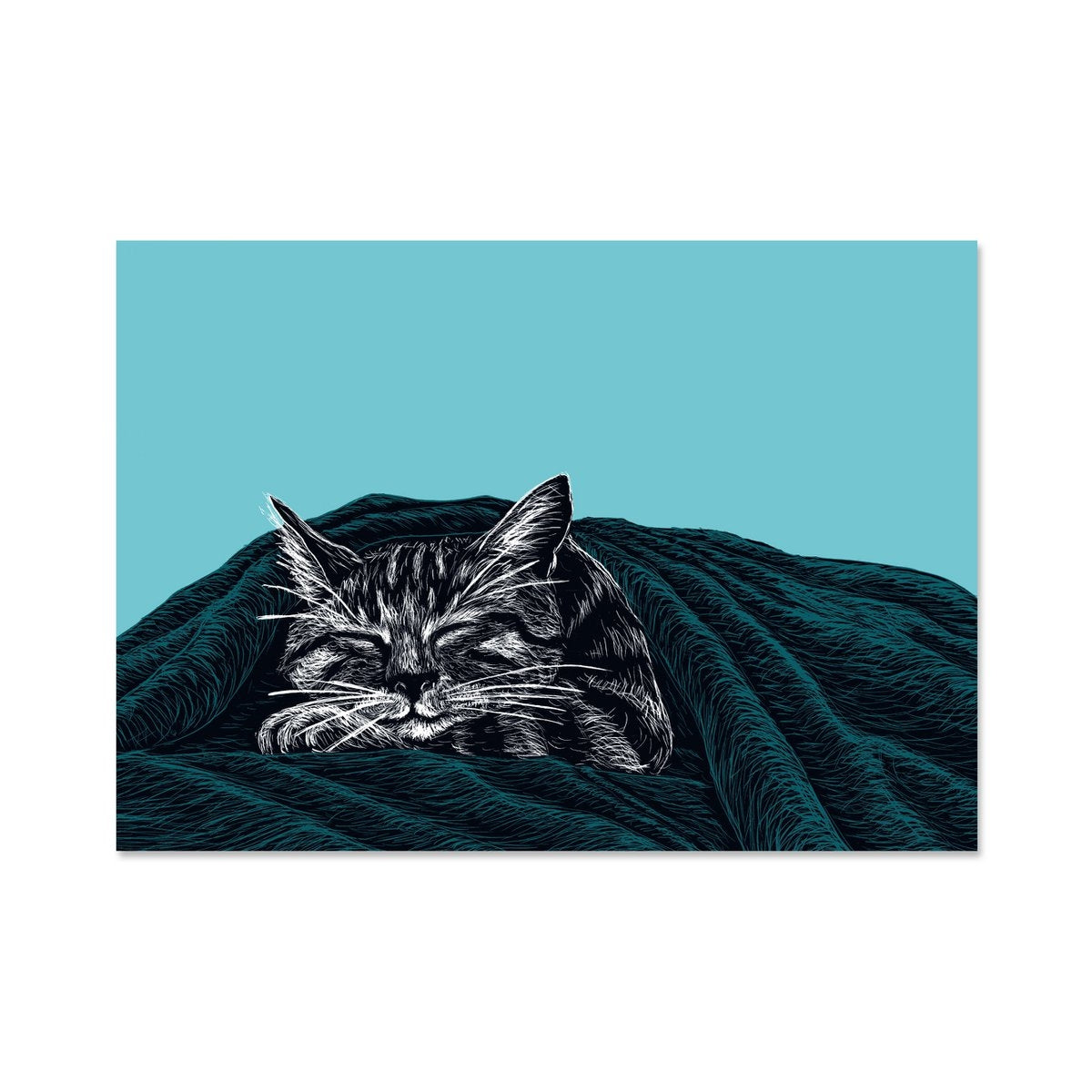 Poster schlafende Katze - A4 Poster