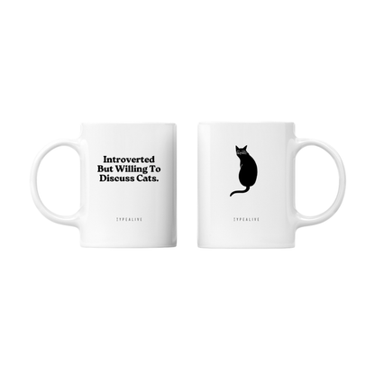 Tasse mit schwarzer Katze - Discuss Cats Teetasse