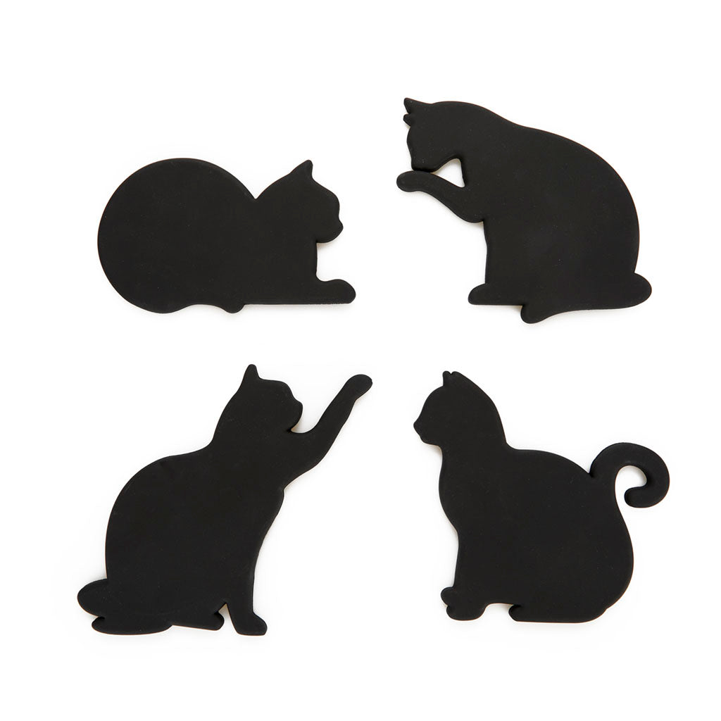 magnetische Untersetzer schwarze Katzen - 4 Stück Balvi