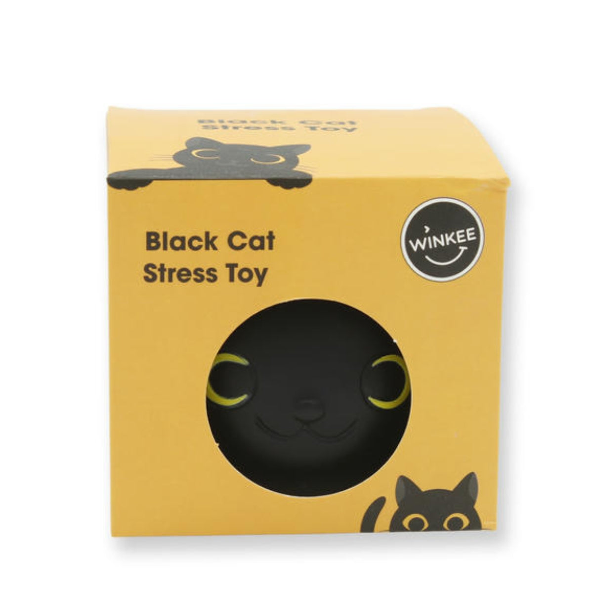 schwarze Katze Stressball Winkee