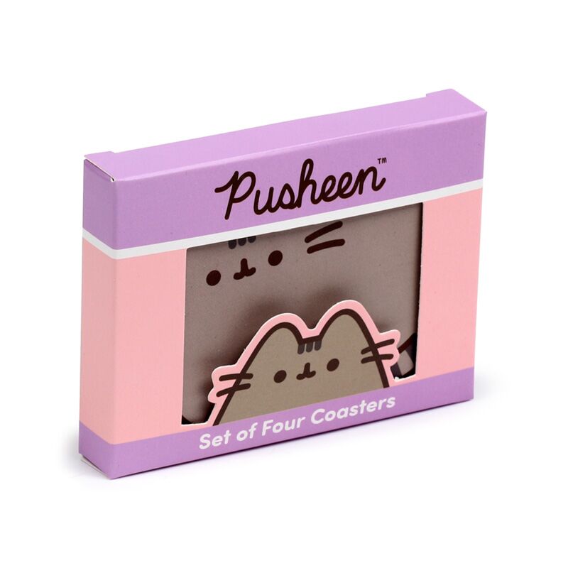 Pusheen Korkuntersetzer Set - 4 Untersetzer in Katzenform Untersetzer