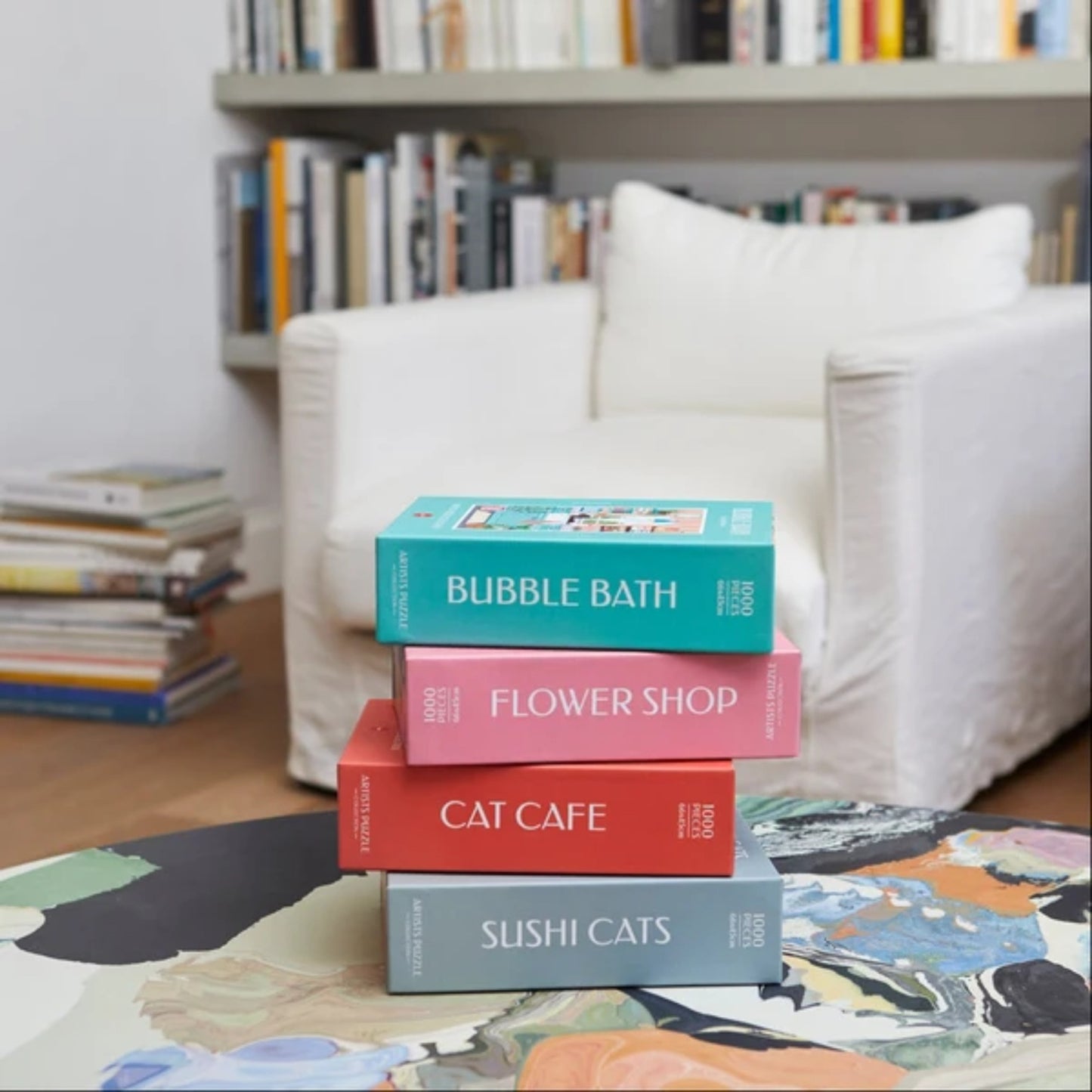 Katzen Puzzle - Cafe