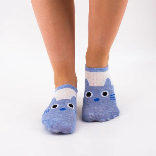 5er-Pack Kätzchensocken mit Katzenmotiv