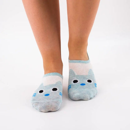 5er-Pack Kätzchensocken mit Katzenmotiv