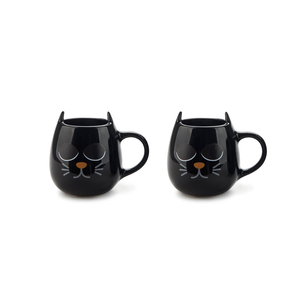 2er Set Farbwechseltassen mit Katzenohren Balvi